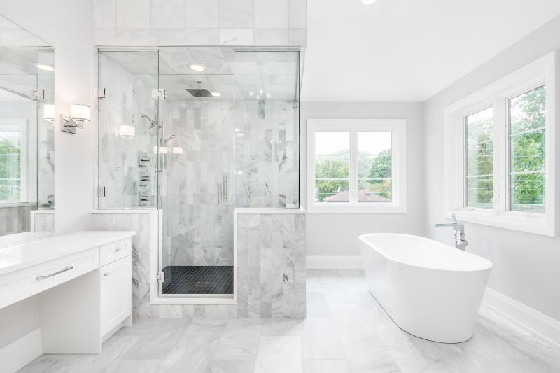 Marble Accents in Shower Space